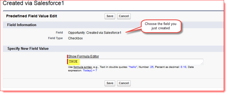 Predefined create sf1